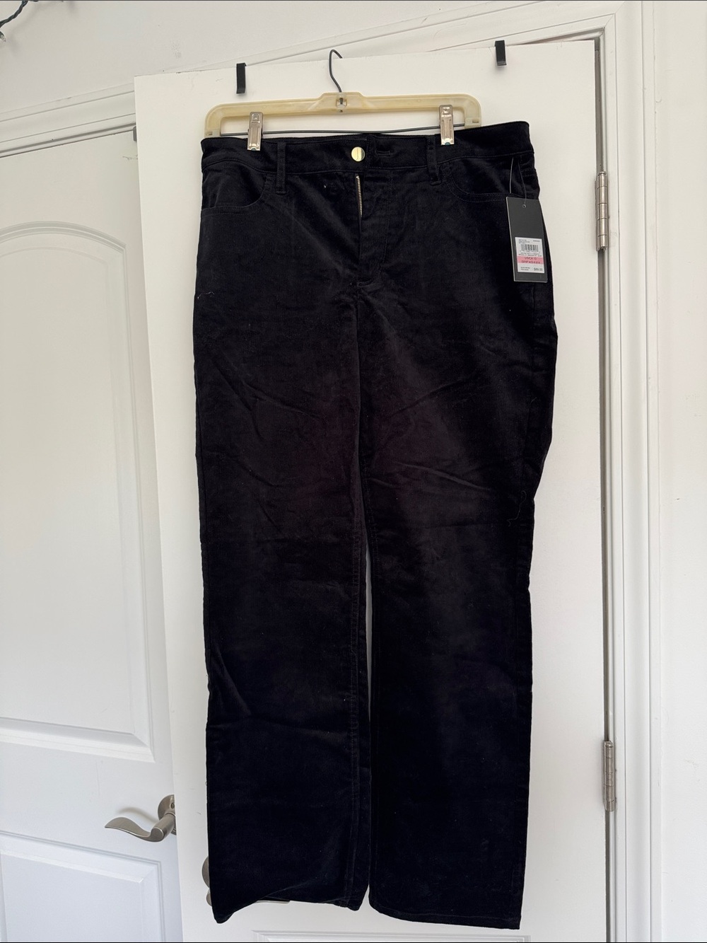Jones New York Black Straight Leg Corduroy Pants